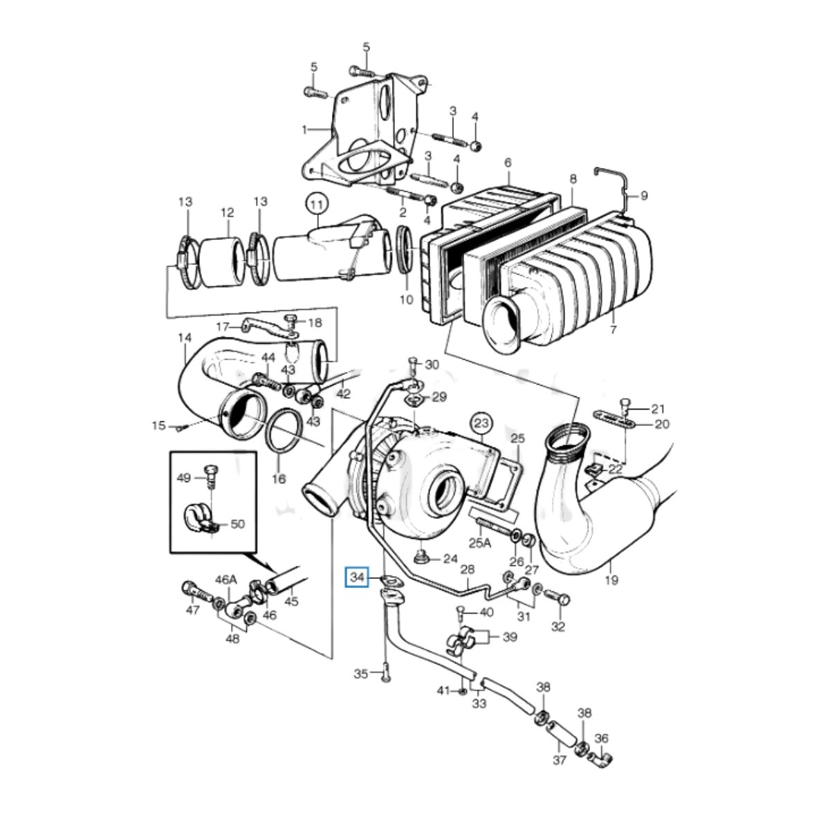 Imagem 3 do produto JUNTA RETORNO DO TURBO KAD42 D4-260 D6-370 20707685 