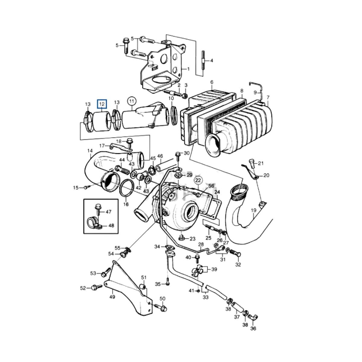 Imagem 3 do produto MANGOTE SAIDA AR TURBO VOLVO PENTA KAD AD41 KAMD 861092 