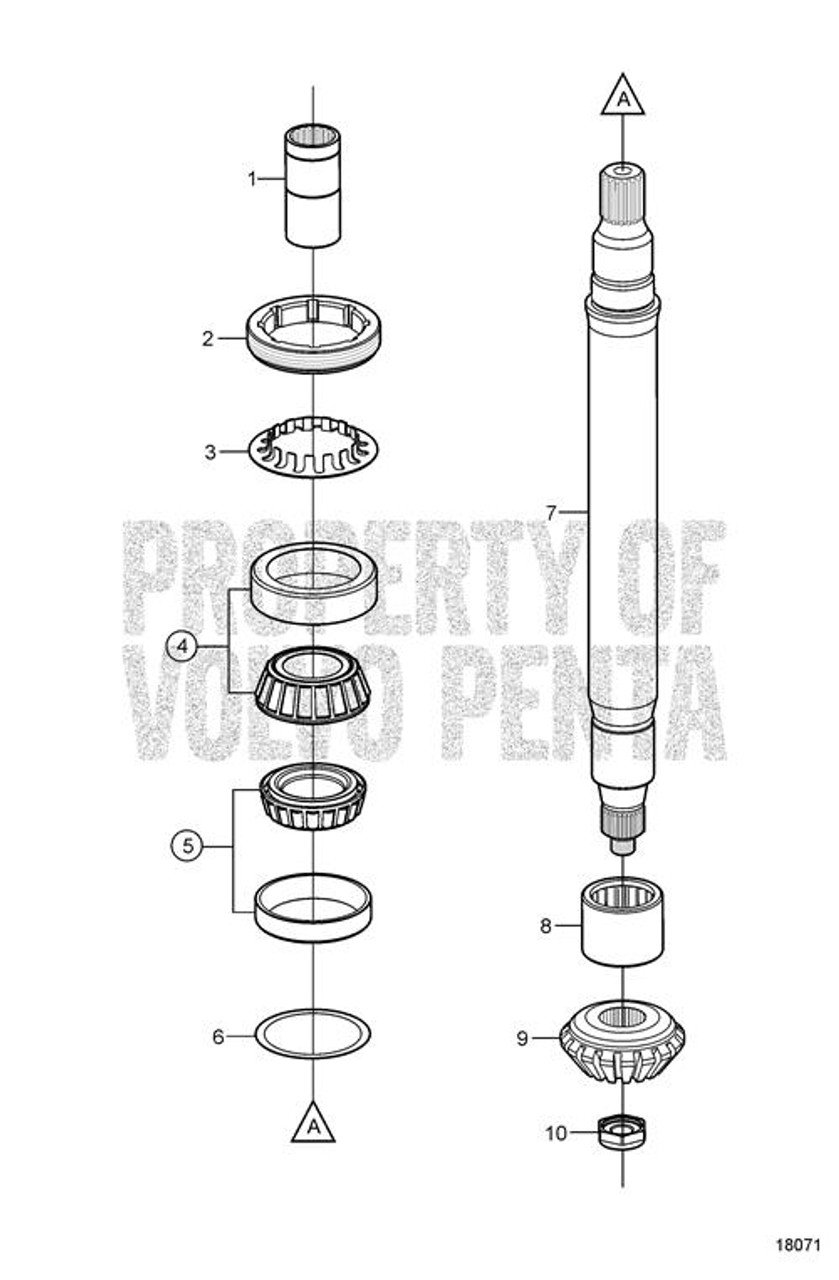 Imagem 3 do produto LUVA EIXO VERTICAL VOLVO PENTA DP290 DP280 3852268 